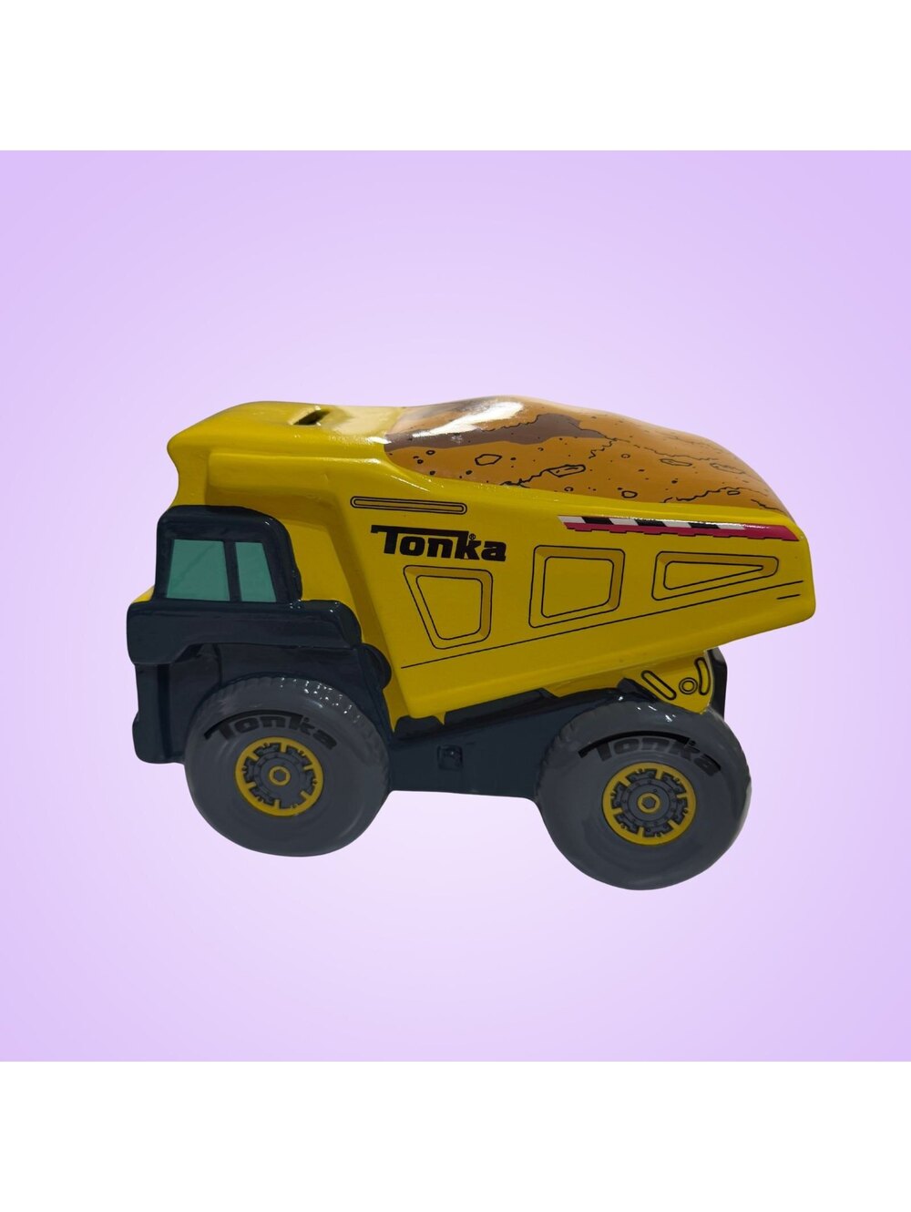 Tonka Yellow Dump Truck Ceramic Coin Bank | 2014